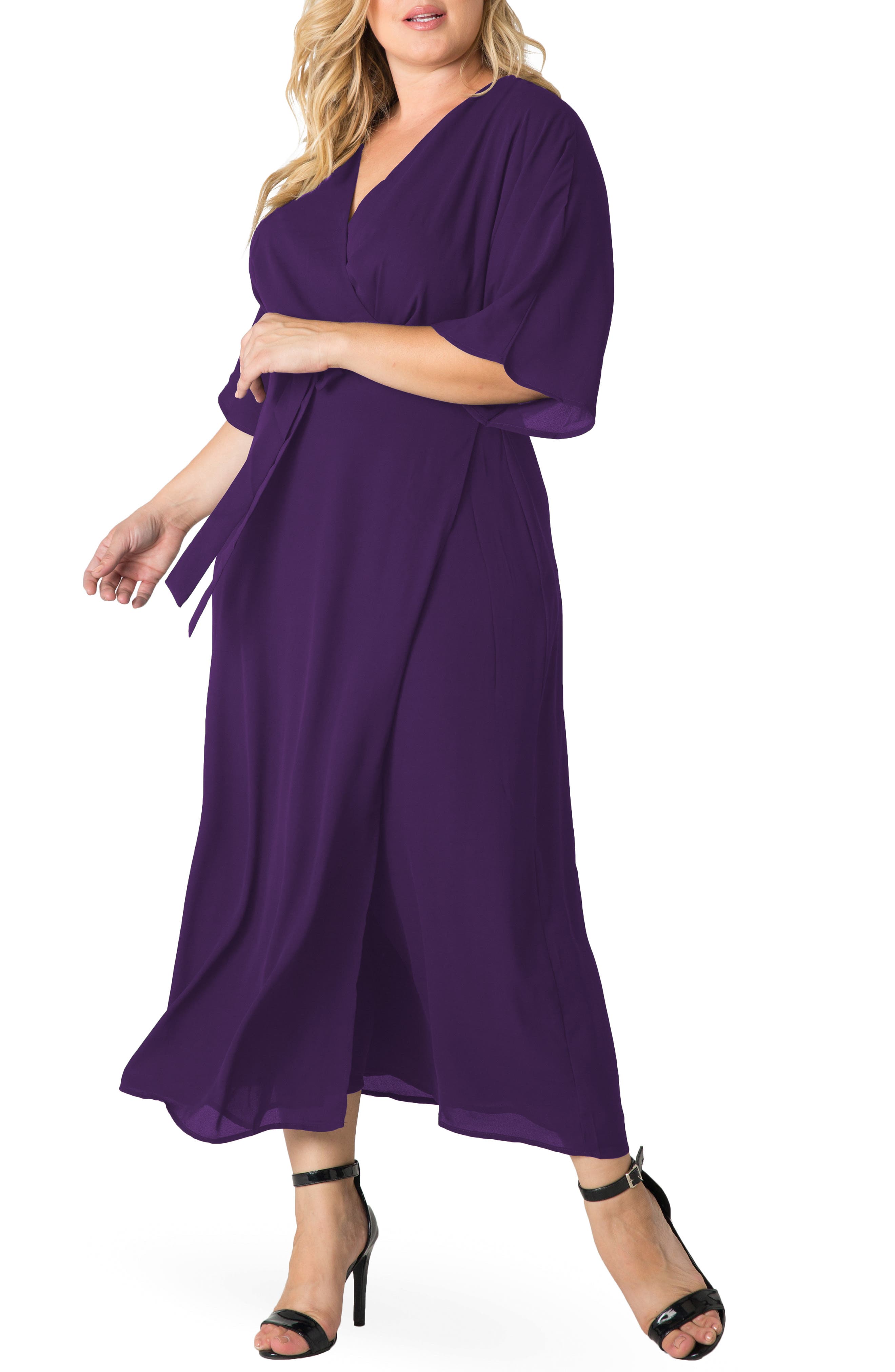 plus size purple dress